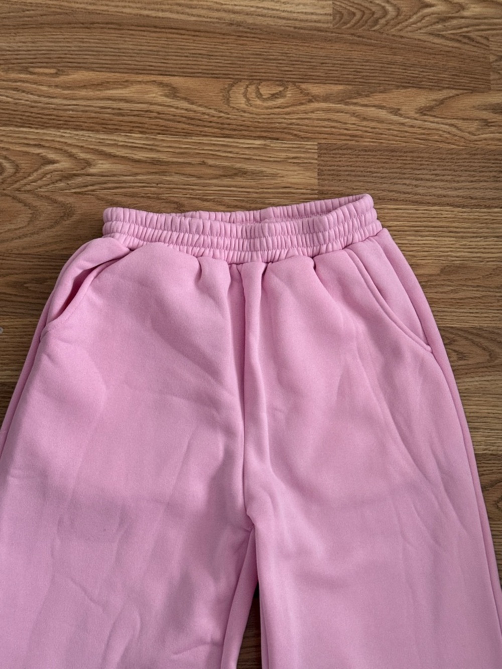 SHEIN Pink Wide Leg Sweatpants High Waisted Cozy Lounge Pants - Picture 2 of 4